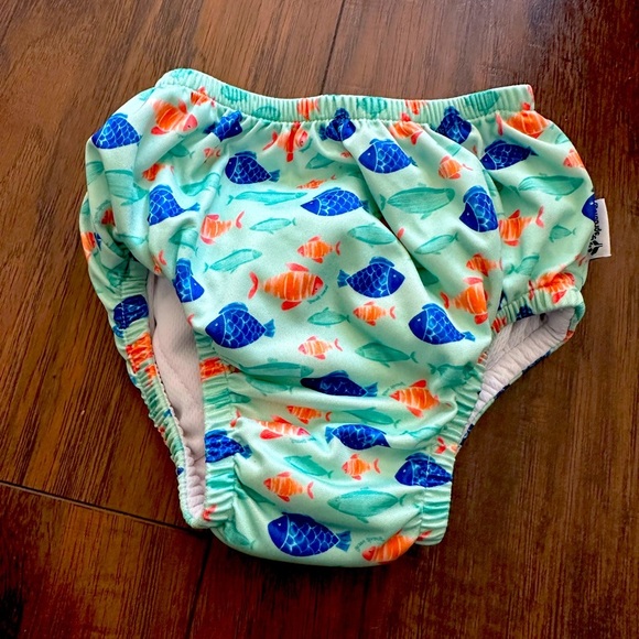 Green Sprouts Baby Reusable Swim Diaper – 24M, Fish Print‎ - Picture 1 of 3